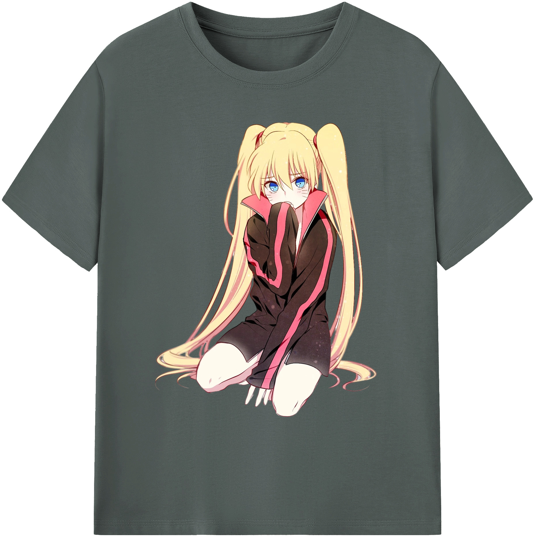 （画像用） NARUTO -ナルト- うずまき ナルト Uzumaki Naruto 綿100％ メンズ半袖Tシャツ｜肌触りやわらか＆通気性